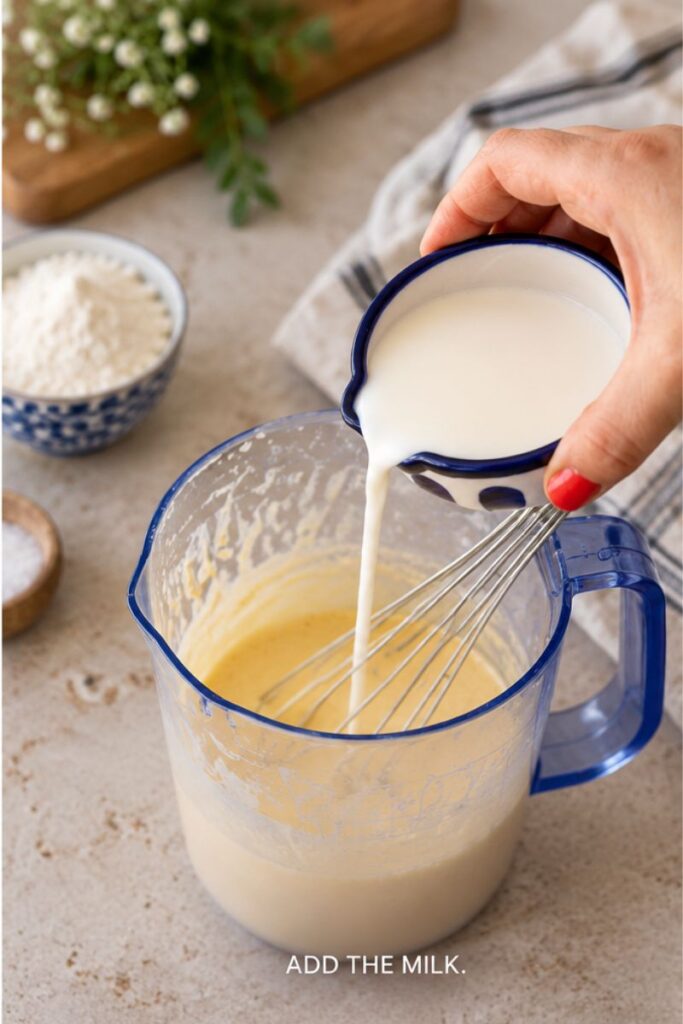 Add the milk
