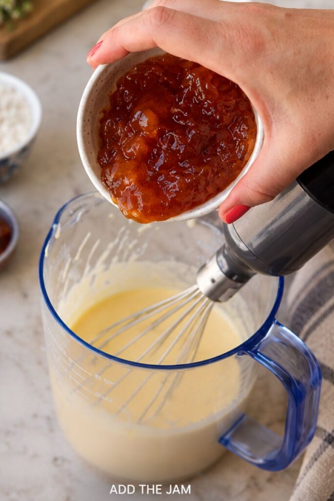 Add the apricot jam.