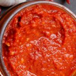 A bowl of harissa paste.