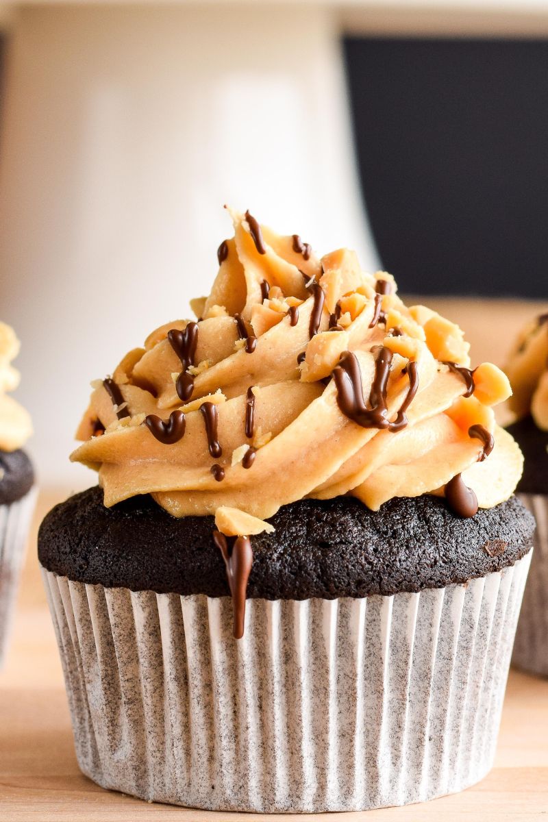 A chocolate cupcake can be made with coconut sugar or an alternative to coconut sugar.
