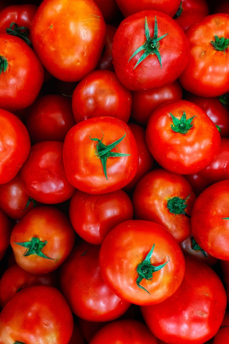 Fresh tomatoes. These can be used as a tomato puree substitute. 