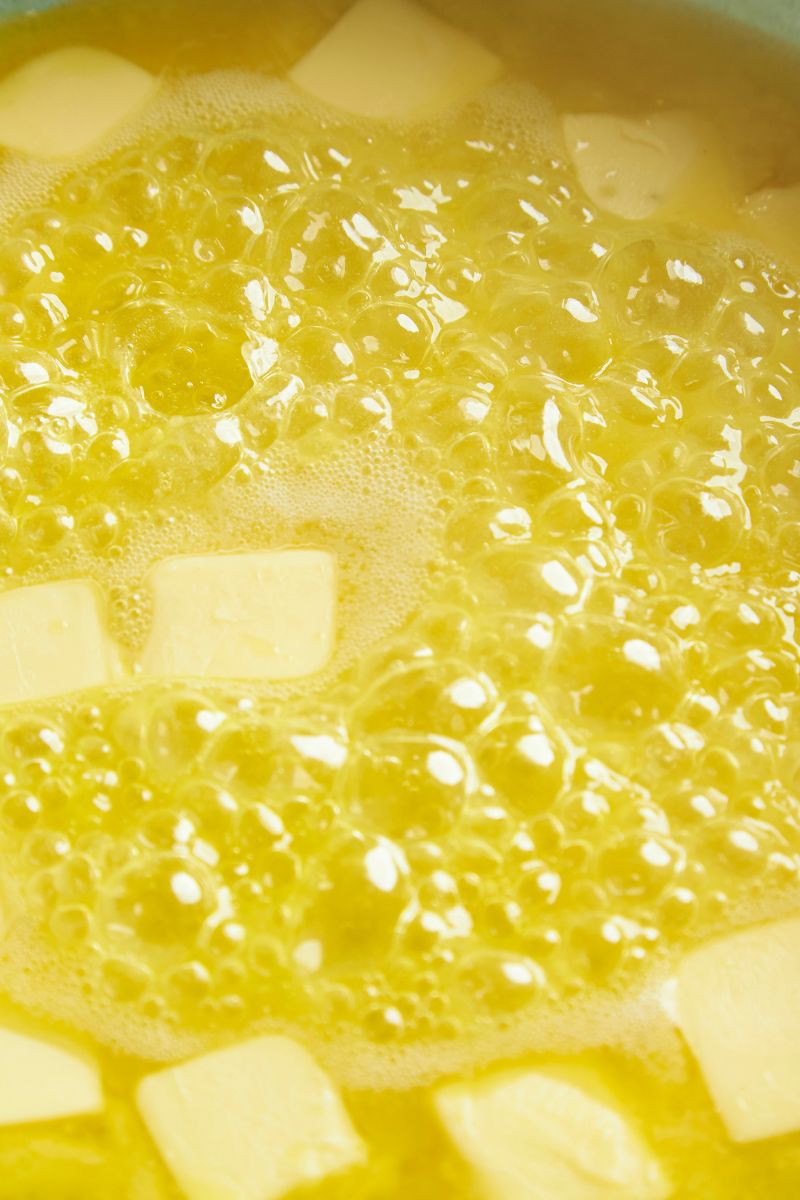Melted butter is a great substitute for vegetable oil in brownies. 