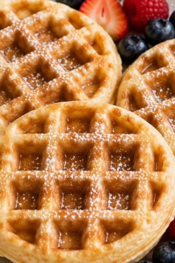 Mini waffles with berries.
