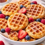 Mini waffles with berries.