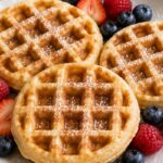 Mini waffles with berries.