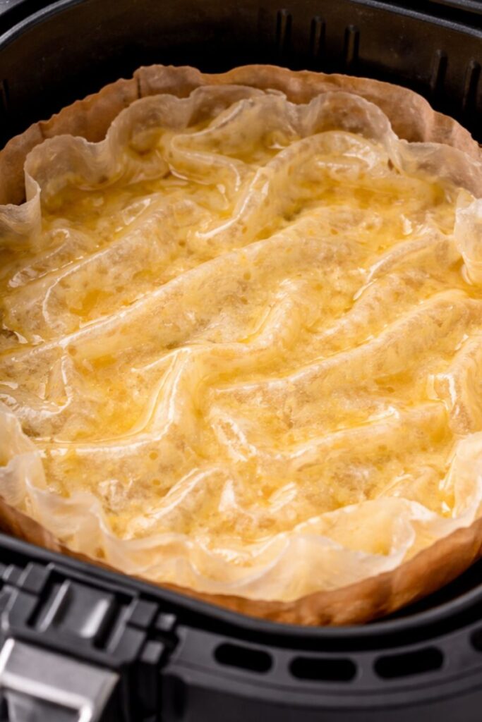 Baking rice paper in the air fryer. 