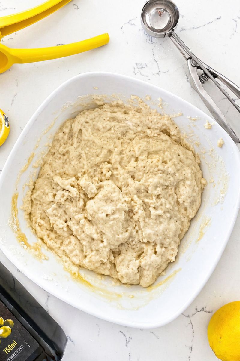 Lemon muffin batter. 