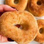 High protein donuts with cinnamon and sugar.
